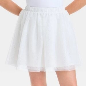 Girls Tulle Skirt Cat & Jack Cream L (10-12)